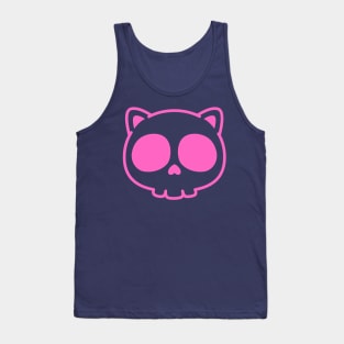 Cat Skull Pink Tank Top